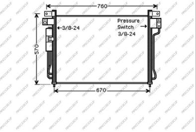 Prasco DS814C002 - Condensatore, Climatizzatore autozon.pro