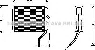 Prasco DW6026 - Scambiatore calore, Riscaldamento abitacolo autozon.pro