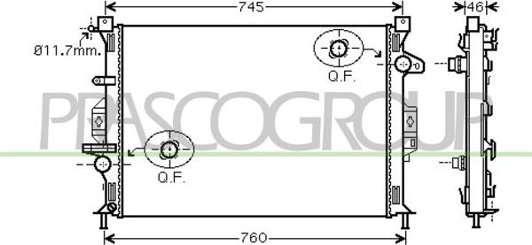 Prasco FD079R001 - Radiatore, Raffreddamento motore autozon.pro