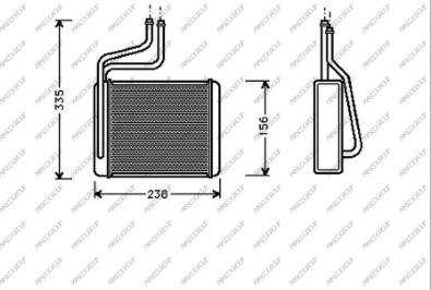 Prasco FD105H001 - Scambiatore calore, Riscaldamento abitacolo autozon.pro