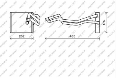 Prasco FD344H002 - Scambiatore calore, Riscaldamento abitacolo autozon.pro
