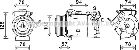 Prasco FDK587 - Compressore, Climatizzatore autozon.pro