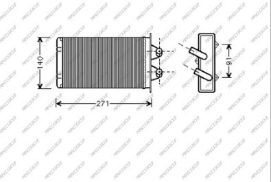 Prasco FT017H001 - Scambiatore calore, Riscaldamento abitacolo autozon.pro