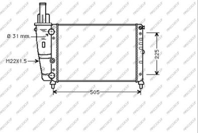 Prasco FT132R001 - Radiatore, Raffreddamento motore autozon.pro