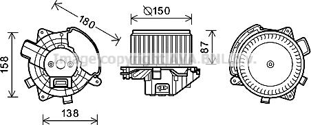 Prasco FT8440 - Elettromotore, Ventilatore abitacolo autozon.pro