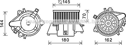 Prasco FT8437 - Elettromotore, Ventilatore abitacolo autozon.pro