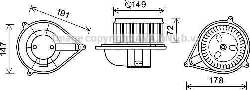 Prasco FT8426 - Elettromotore, Ventilatore abitacolo autozon.pro