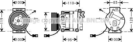 Prasco FTK034 - Compressore, Climatizzatore autozon.pro