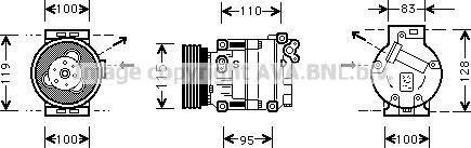 Prasco FTK033 - Compressore, Climatizzatore autozon.pro