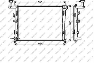 Prasco HN040R001 - Radiatore, Raffreddamento motore autozon.pro