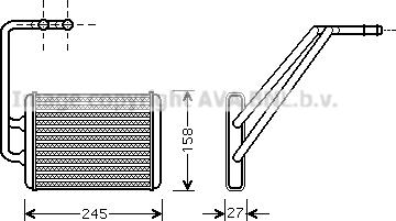 Prasco HY6121 - Scambiatore calore, Riscaldamento abitacolo autozon.pro