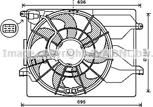 Prasco HY7549 - Ventola, Raffreddamento motore autozon.pro