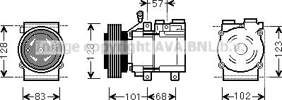 Prasco HYAK324 - Compressore, Climatizzatore autozon.pro