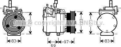 Prasco HYK065 - Compressore, Climatizzatore autozon.pro