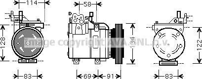 Prasco HYK199 - Compressore, Climatizzatore autozon.pro