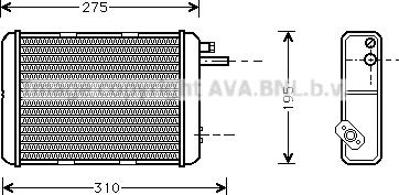 Prasco IV6018 - Scambiatore calore, Riscaldamento abitacolo autozon.pro