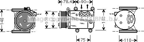 Prasco JRAK034 - Compressore, Climatizzatore autozon.pro