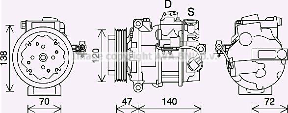 Prasco JRK057 - Compressore, Climatizzatore autozon.pro