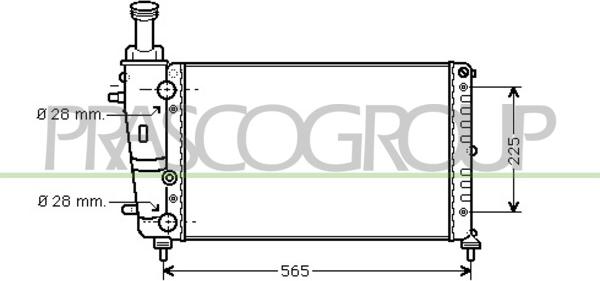 Prasco LA001R005 - Radiatore, Raffreddamento motore autozon.pro