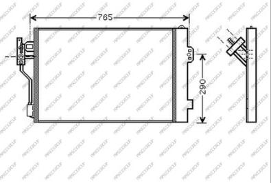 Prasco ME909C001 - Condensatore, Climatizzatore autozon.pro