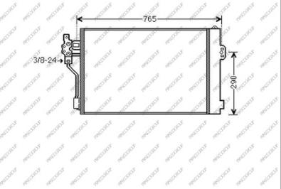 Prasco ME909C002 - Condensatore, Climatizzatore autozon.pro