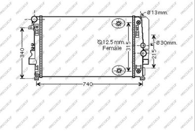 Prasco ME909R001 - Radiatore, Raffreddamento motore autozon.pro