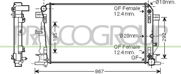 Prasco ME919R006 - Radiatore, Raffreddamento motore autozon.pro