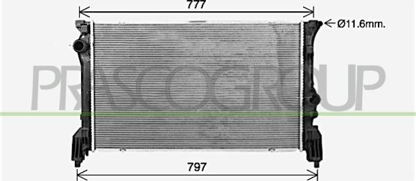 Prasco ME912R001 - Radiatore, Raffreddamento motore autozon.pro