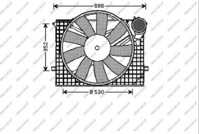 Prasco ME522F001 - Ventola, Raffreddamento motore autozon.pro