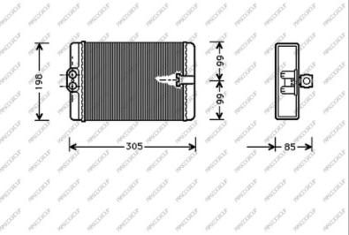 Prasco ME035H001 - Scambiatore calore, Riscaldamento abitacolo autozon.pro