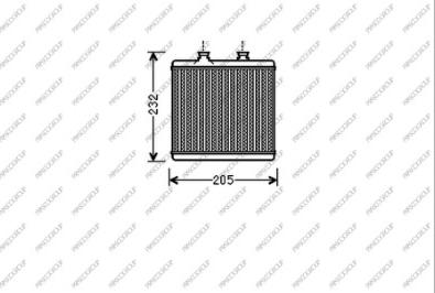 Prasco ME029H001 - Scambiatore calore, Riscaldamento abitacolo autozon.pro