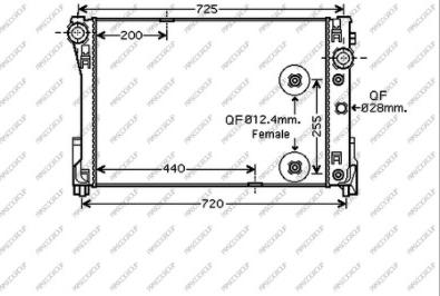 Prasco ME029R005 - Radiatore, Raffreddamento motore autozon.pro