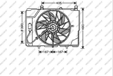 Prasco ME025F001 - Ventola, Raffreddamento motore autozon.pro