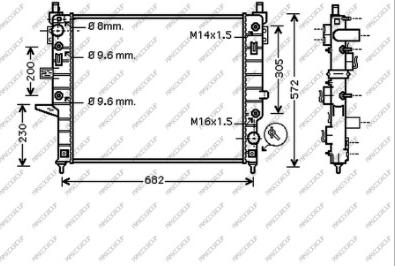 Prasco ME820R001 - Radiatore, Raffreddamento motore autozon.pro