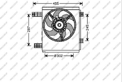 Prasco ME302F001 - Ventola, Raffreddamento motore autozon.pro