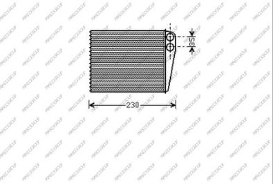 Prasco ME324H001 - Scambiatore calore, Riscaldamento abitacolo autozon.pro