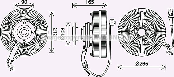 Prasco MNC094 - Giunto di collegamento, Ventilatore radiatore autozon.pro