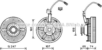 Prasco MNC070 - Giunto di collegamento, Ventilatore radiatore autozon.pro