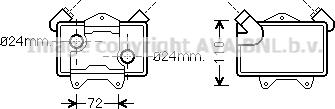 Prasco MS3477 - Radiatore olio, Olio motore autozon.pro