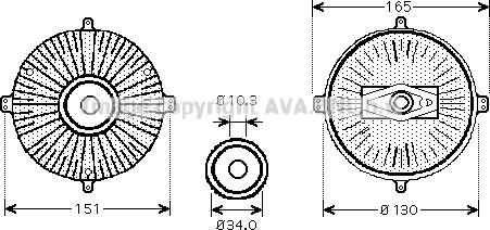 Prasco MSC413 - Giunto di collegamento, Ventilatore radiatore autozon.pro