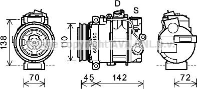 Prasco MSK614 - Compressore, Climatizzatore autozon.pro