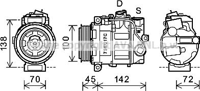 Prasco MSK613 - Compressore, Climatizzatore autozon.pro