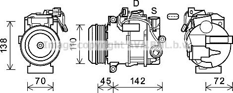 Prasco MSK682 - Compressore, Climatizzatore autozon.pro