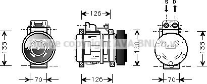 Prasco MSK054 - Compressore, Climatizzatore autozon.pro