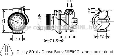 Prasco MTAK249 - Compressore, Climatizzatore autozon.pro