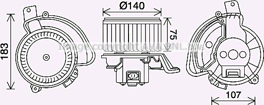 Prasco OL8689 - Elettromotore, Ventilatore abitacolo autozon.pro