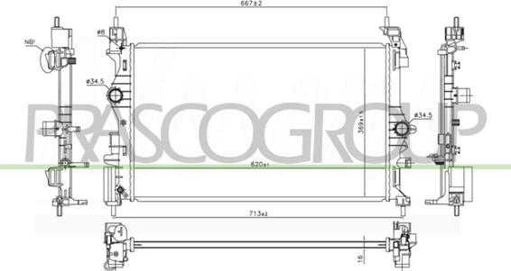 Prasco OP036R002 - Radiatore, Raffreddamento motore autozon.pro