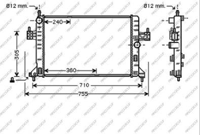 Prasco OP030R006 - Radiatore, Raffreddamento motore autozon.pro