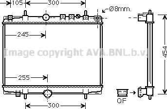 Prasco PE2234 - Radiatore, Raffreddamento motore autozon.pro