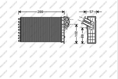 Prasco PG420H001 - Scambiatore calore, Riscaldamento abitacolo autozon.pro